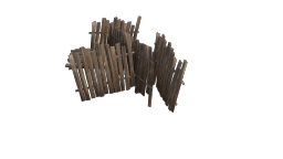 Broken_Wooden_Palisade_Fence_Section