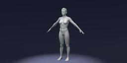 StylizedStrongFemaleBodyBaseMeshs3DModelFacialRig