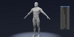 StylizedStrongMaleBodyBaseMeshs3DModelFacialRig