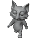 Cartoon_Fox_Animated_and_Rigged_Base_Mesh_3D_Model
