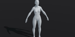 FemaleBodyBaseMeshRiggedAnimated20k