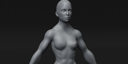 StrongFemaleBodyBaseMeshRiggedAnimated20k
