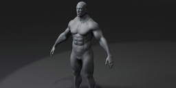 StrongMaleBodyBaseMeshRiggedAnimated20k