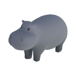 Stylized Hippopotamus