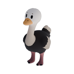 Stylized Ostrich