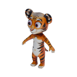 Cute Tiger Girl Character