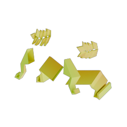 Blocky Ancient Styled Hair