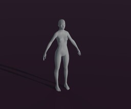 FemaleBodyBaseMesh3kAnimatedRigged