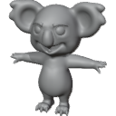 CartoonKoalaRiggedBaseMesh