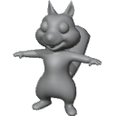 CartoonSquirrelRiggedBaseMesh