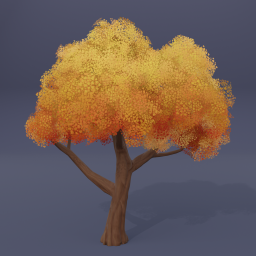 Tree 03 - Orange - Dark Bark
