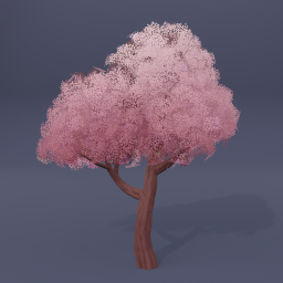 Tree 05 - Pink - Dark Bark