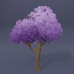 Tree 05 - Royal Purple - Light Bark