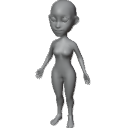 CartoonFemaleBodyBaseMesh