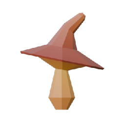 Pointy Bended Mushroom