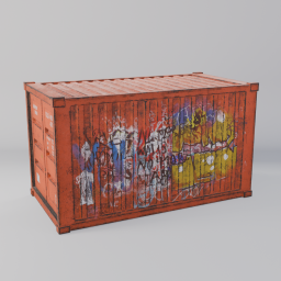 Shipping Container Small Orange
