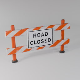 Road Closed Barrier