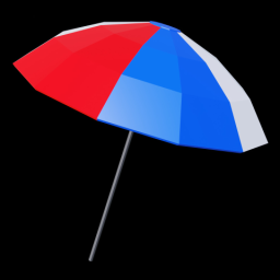 Beach Umbrella Colorful 1