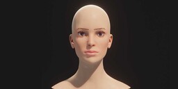 Realistic Female Head - Animated