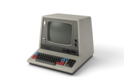 Retro-Futuristic Computer Terminal - White
