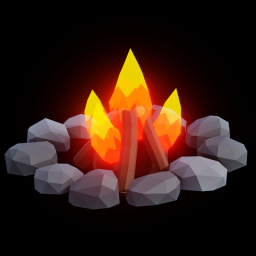Campfire with Flames