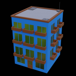 City Building with Balconys