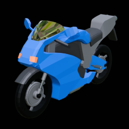 Motorcycle Blue