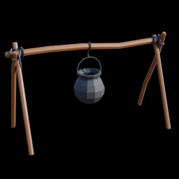 Outdoor Wooden Cooking Hanger