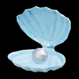 Oyster Shell Open Blue