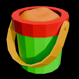 Plastic Pail with Sand