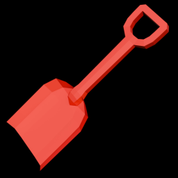Plastic Shovel Red