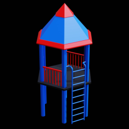 Playground Structure Ladder with Opening