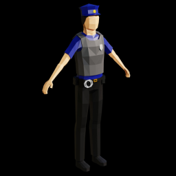 Police with Vest Man
