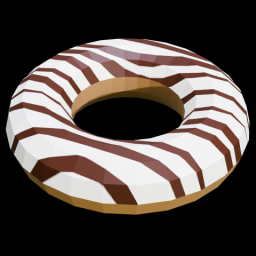 Pool Inflatable Donut White Brown