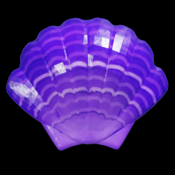Purple Scallop Shell