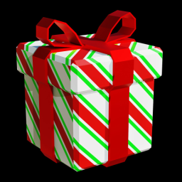 Red Green Striped Present