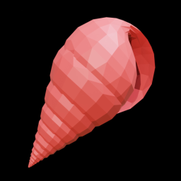 Red Spiral Shell