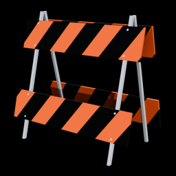 Road Block Striped 2