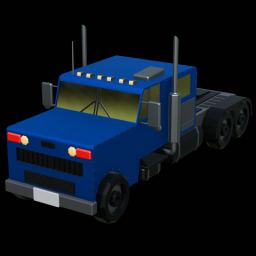 Semi Truck Blue