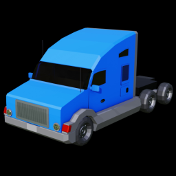 Semi Truck Blue 1