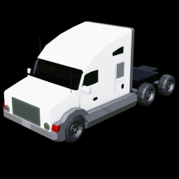 Semi Truck White 1