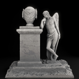 Angel at the entrance of the cemetery Sankt Marx