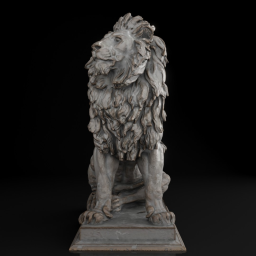 Lion at the entrance of the Palace of Justice in Vienna
