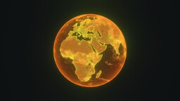 Gold Hologram Earth