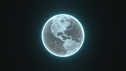 Silver Hologram Earth
