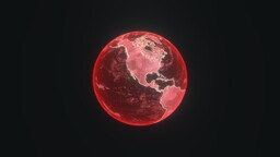 Red Hologram Earth