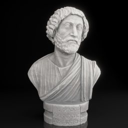 portrait bust of a barbarian