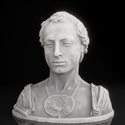 bust of a young man with a medallion