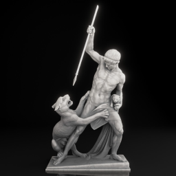 panther and man
