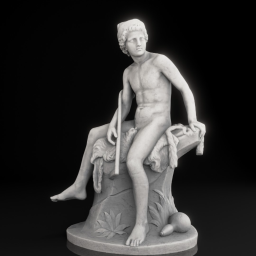 shepherd sitting on a rock